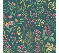 Holden Décor Rural Paradise Floral Sprig Wallpaper Teal/pink Holden 13660