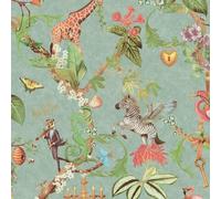 Holden Décor Safari Symphony Wallpaper in Teal Holden Décor Teal