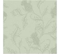 Holden Thistle Plant Wallpaper, Sage Green (14370)