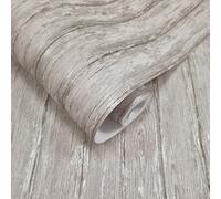 Holden Décor Sapele Grey Wood Panel Effect Pvc-Free Wallpaper