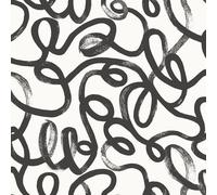 Holden Décor Squiggle Wallpaper in Black Holden Décor Black