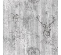 Holden Décor Stag Wallpaper in Light Grey Holden Décor Light Grey