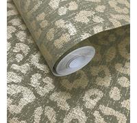Holden Décor Sunda Green Animal Leopard Print Pvc-Free Wallpaper