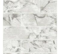Holden Decor Tiling on a Roll Odeon Marble Tile Dove Wallpaper 89391 - Kitchen