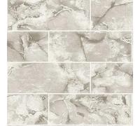 Holden Decor Tiling on a Roll Odeon Marble Tile Natural Wallpaper 89392 -