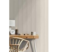 Holden Decor Tongue & Groove Beige Wallpaper, Brown