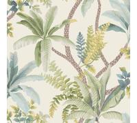 Holden Decor Trailing Palm Green Cream Wallpaper