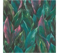 Holden Décor Tropical Leaf Jungle Wallpaper Teal Green Pink Dark Botanical Feature Wall