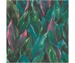 Holden Décor Tropical Leaf Jungle Wallpaper Teal Green Pink Dark Botanical Feature Wall