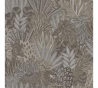 Holden Decor Tropical Rainforest Animals Paisley Palm Leaves Leaf Vinyl Wallpaper in Grey Holden Decor Grey
