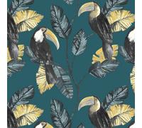Holden Décor Tropical Toucan Blue Teal Bird Feature Wallpaper