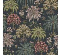 Holden Odyssey Tropical Forest Trees Wallpaper - Deep Navy Blue & Green - Bold Modern Jungle Pattern for Dining Room (14291)