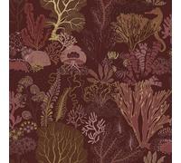 Holden Décor Underwater World Wallpaper Berry Red / Gold Holden 14340