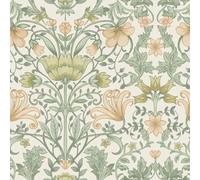 Holden Decor Vintage Cream Ochre Floral Vines Leaves Wallpaper 13392