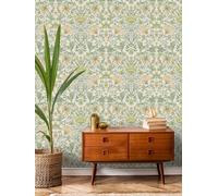 Holden Decor Vintage Floral Wallpaper One Colour