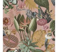 Holden Décor Wonderland Tropical Wallpaper in Light Pink Holden Décor Light Pink