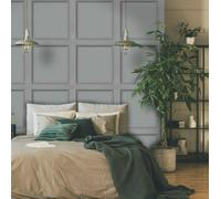 Holden Décor Holden Decor Modern Wood Panel 3D Effect Grey Flat Surface Wallpaper 12981