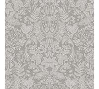 Holden Decor Woodland Stitch Grey Wallpaper 65789 - Linen Effect Wild Nature