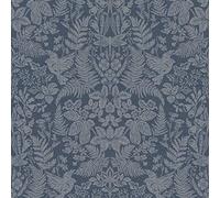 Holden Decor Woodland Stitch Navy Wallpaper 65787 - Linen Effect Wild Nature