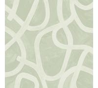 Holden Décor World Of Wallpaper Linear Swirl Wallpaper Sage Green Abstract13461