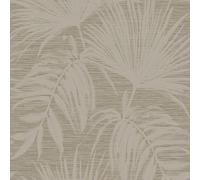 Holden Décor Grasscloth Leaf Wallpaper Taupe Holden 66221