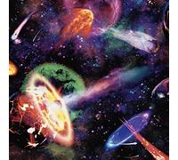 Holden Decor Wallpaper Nebula Space Galaxy Cosmic Dust Multi/Blue/Black 10m x 53cm 13230