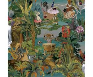 Holden Odyssey Animal Beach Party Wallpaper - Quirky Multi-Coloured Wildlife Design - Fun Feature Wall for Kids Bedroom & Playroom (14350)
