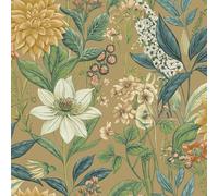 Holden Odyssey Grand Floral Wallpaper - Large Metallic Gold Flower Bloom - Vintage Elegant Style Wall Covering (14320)