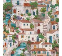 Holden Odyssey Italian Buildings Mediterranean Vibe Terracotta Roofs Windows Wallpaper Multi (14280)