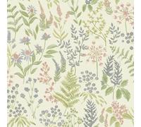 Holden Rural Paradise Floral Sprig Wallpaper - Modern Wallpaper for Living Room, Bedroom, Fireplace - Decorative Luxury Floral Wall Paper with Leaves & Flower Pattern (Pink/Cream)