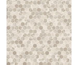 Holden Talara Tiles Hexara Vinyl Hexagonal Design Honeycomb Mosaic Style Pattern Wallpaper with Metallic Finish Ideal for Kitchens Bathrooms Feature Walls Living Rooms Cream (89400)