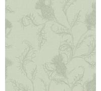 Holden Thistle Plant Wallpaper, Sage Green (14370)