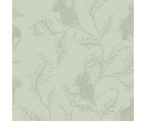 Holden Thistle Plant Wallpaper, Sage Green (14370)