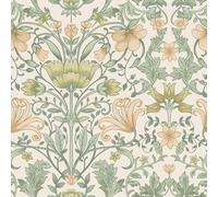 Holden Vintage Floral Wallpaper Flowers Leaves Cream/Ochre 13392