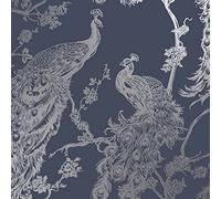 Holden Decor Glistening Peacock Wallpaper Holden Navy