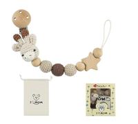 Holder Chain with Anti-Fall Rope with Clip, White Deer | 16cm Long Infants Soothing Toy Lanyard Rope, Anti-Fall Rope with Clip for Babies Boys Girls Daily Use