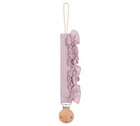 Holder Chain, Wooden Beaded Design, M458 HY33 | Multi Functional for Toy Hygiene Care, Lace Design, Baby Cotton Teether Holder, Easy Cleaning, Secure Attachment