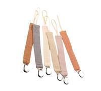 Holder Clips with Loop and Metal Clip Attachment, B | Cotton Fabric Straps, Loop-and-Clip Attachment Structure, Retention At Home or During Outdoor Outings