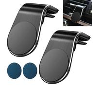 Holder Compatible with Ooono 2 2 Pieces Magnetic Car Holder for Air Vent Car Mount Speedometer Holder with Clip Compatible with Ooono Speed Camera Warning Vehicles (Black)
