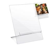 Holder for Cooking and Recipe Books - Adjustable Acrylic Stand for Table Top | Transparent Holder for Cooking Recipes - For Kitchen Counter, Dining Room When Cooking, Reading And For