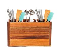 Holder For The Kitchen Countertop - With Handle and Rustic Storage Compartments,Countertop Kitchenware Storage Holder,For Spoon Spatula Home Apartment Restaurant Cabinet Pantry and Table