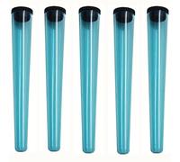 Holder King Size Cone Hard Plastic Airtight Tube Doob Tubes Smell Proof, King Size Cone Holder Air Tight Hard Plastic Tube, 112mm Smoking Rolling Cigar Tube with Lids, (Blue 5pcs)