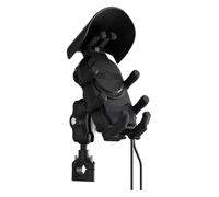Holder Motorcycle Fixed Charger Stand 15W Wireless Charging Shockproof Smartphone Handlebar Mount Anti-Theft Cellphone Support Waterproof GPS Fast(Handlebar)
