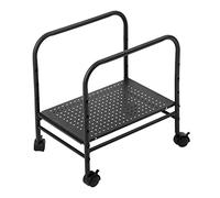 Holder PC Tower Stand CPU Holder, Adjustable Desktop PC Case Floor Stand, Mobile Rolling CPU Cart with 360°Locking Caster Wheels for Home Office (Black) Accessories