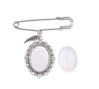 Holder Photo Frame Brooch Bottom Hold Family Lace Brooch Pendant