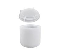 Holder Reusable Silicone Mold with Lid Stand Casting Plaster Soap Making Tool Smooth Surface Craft Home Decor