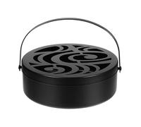holder, smoker spirals, holder, mosquito spiral holder, round iron box, incense cone, holder, portable smoker holder, coil box, aromatherapy holder, style B
