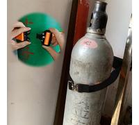 Holder Wall-Mounted Bracket for Oxygen Cylinder, Storage Rack with Detachable Safety Buckle, Tank Stand(Black)