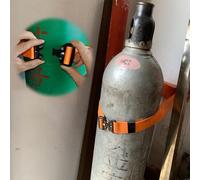 Holder Wall-Mounted Bracket for Oxygen Cylinder, Storage Rack with Detachable Safety Buckle, Tank Stand(Orange)
