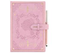 Holderzyi Academic Diary 2026-2027 A5 Day Per Page, 13 Months Daily &Month Planner from Aug.26 - Aug.27,Agenda Dairy A5 Page a Day, with Elegant Cover,Pen,Inner Pocket (Purple)